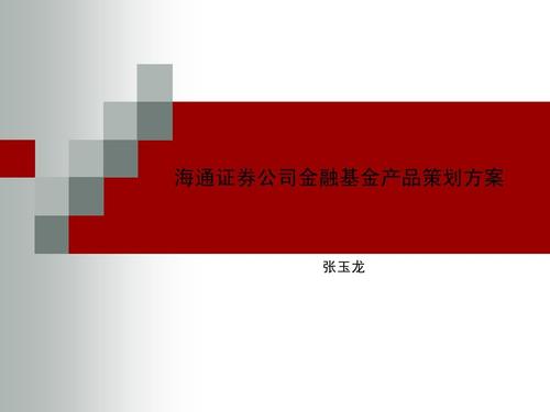 海通证券公司金融基金产品策划方案